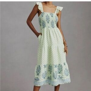 NWOT Roller Rabbit Floral Print Ruffle Dress